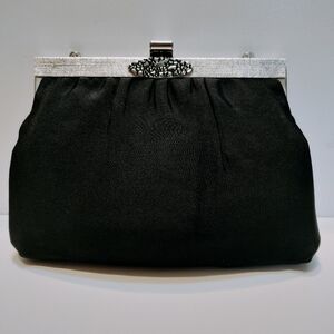 Black Evening Bag Vintage Ande' Handbag 1950's Glamour